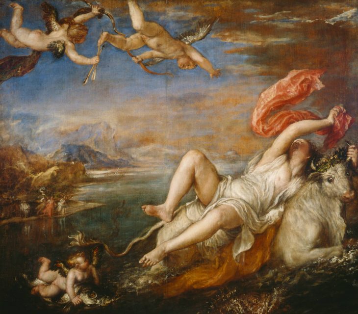 Tiziano el rapto de Europa 1560 62